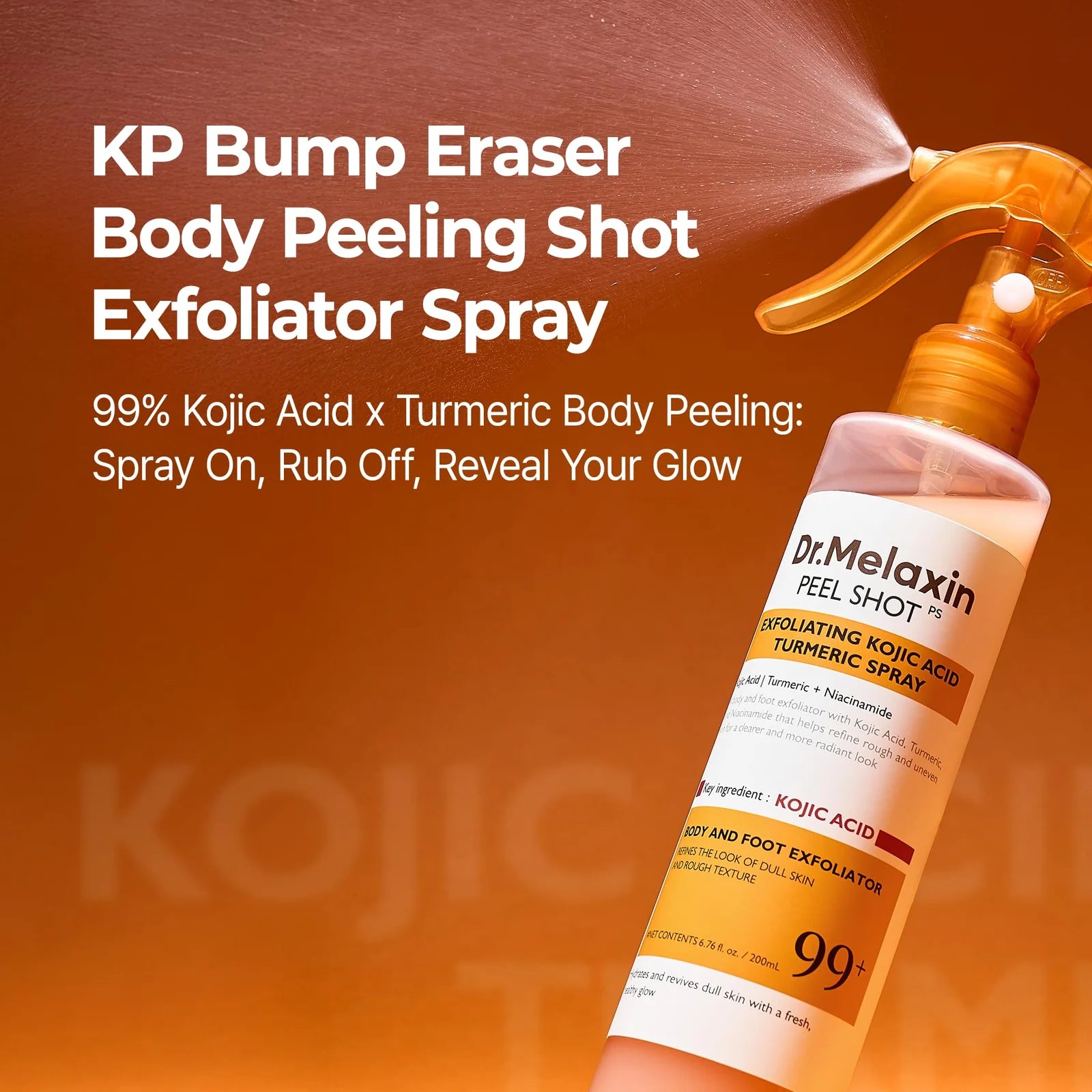 Dr.Melaxin Peel Shot | Exfoliating Kojic Acid | Turmeric Spray 200ml